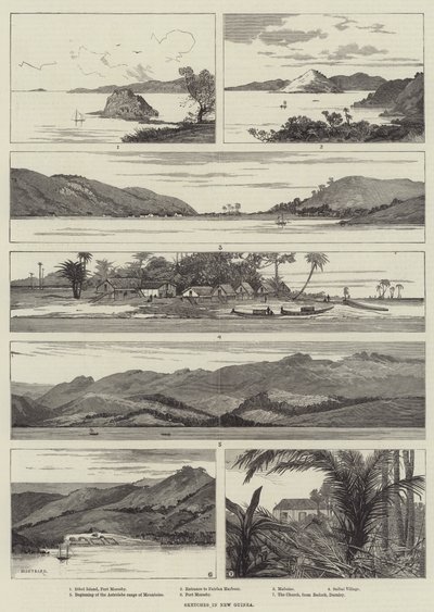 Sketches in New Guinea by Charles Auguste Loye